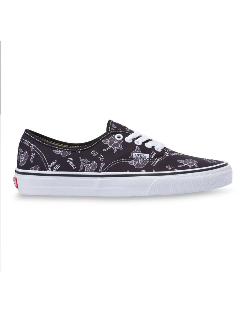 VANS Thank You Floral Authentic Black & True White Shoes BLACK/TRUE