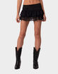 EDIKTED Ruffle Lace Low Rise Womens Mini Skirt image number 1