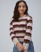 RSQ Girls Stripe Fuzzy Sweater image number 1