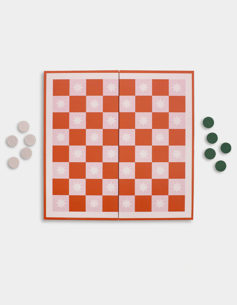 BAN.DO Game Night! 2-In-1 Checkers and Backgammon Board image number 1