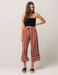 SKY AND SPARROW Stripe Womens Crop Pants image number 4