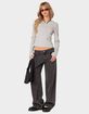 EDIKTED Marny Long Sleeve Waffle Top image number 2