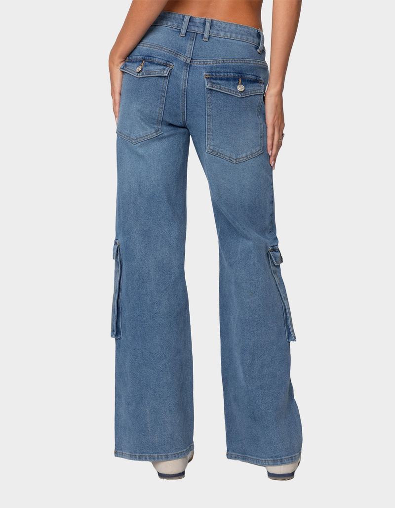 EDIKTED Lunar Low Rise Cargo Jeans image number 4