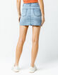SKY AND SPARROW Exposed Button Denim Mini Skirt image number 3