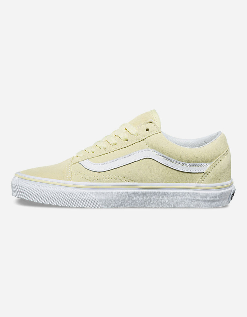 VANS Old Skool Suede Tender Yellow & True White Womens Shoes image number 3