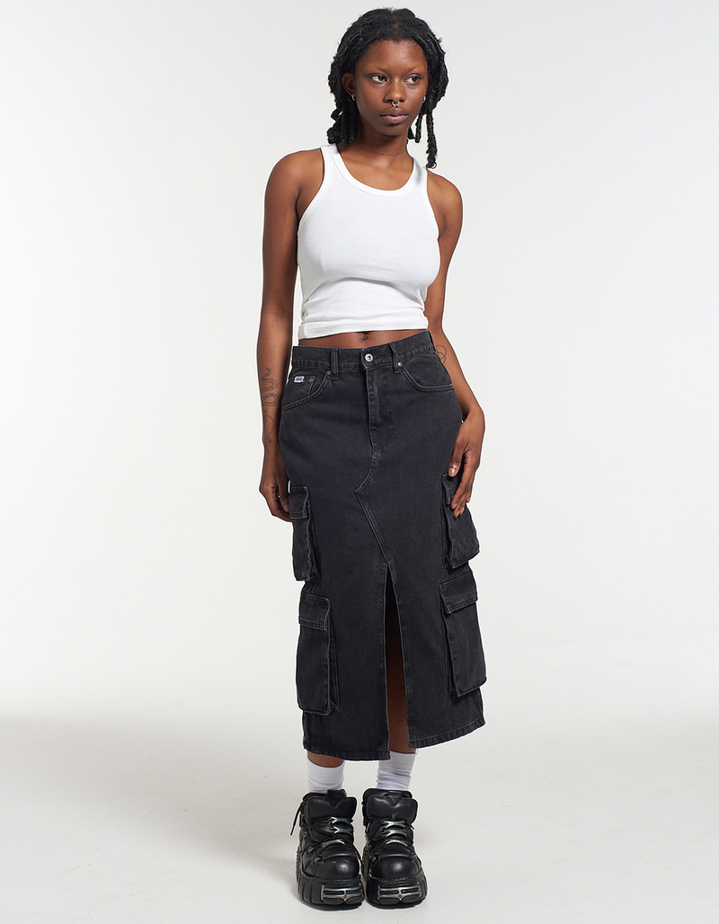 THE RAGGED PREIST Combat Womens Midi Skirt image number 0