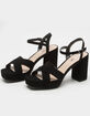 SODA Ankle Strap Womens Black Platform Sandals image number 1