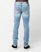 RSQ Seattle Light Blast Mens Skinny Taper Ripped Jeans image number 3
