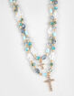 FULL TILT Layered Beaded Cross Necklace image number 2