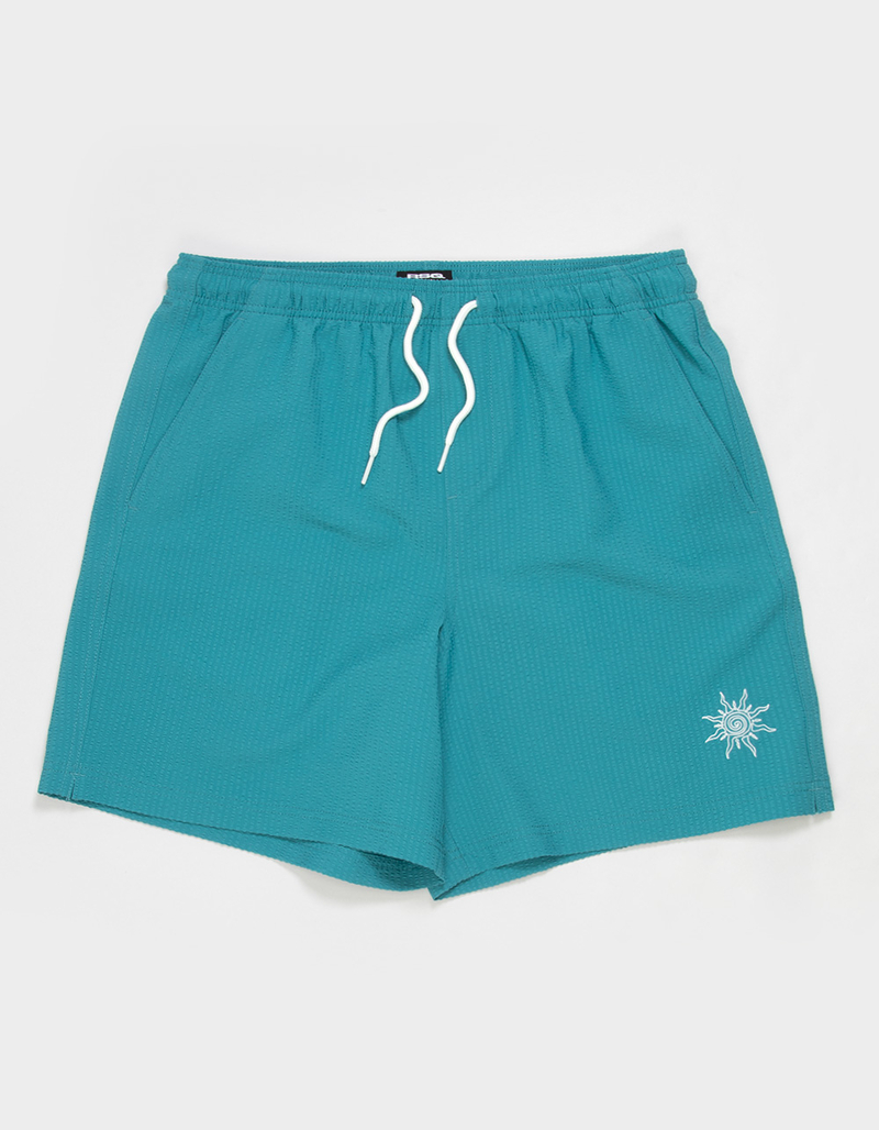 RSQ Mens Seersucker 6.5" Swim Trunks image number 2