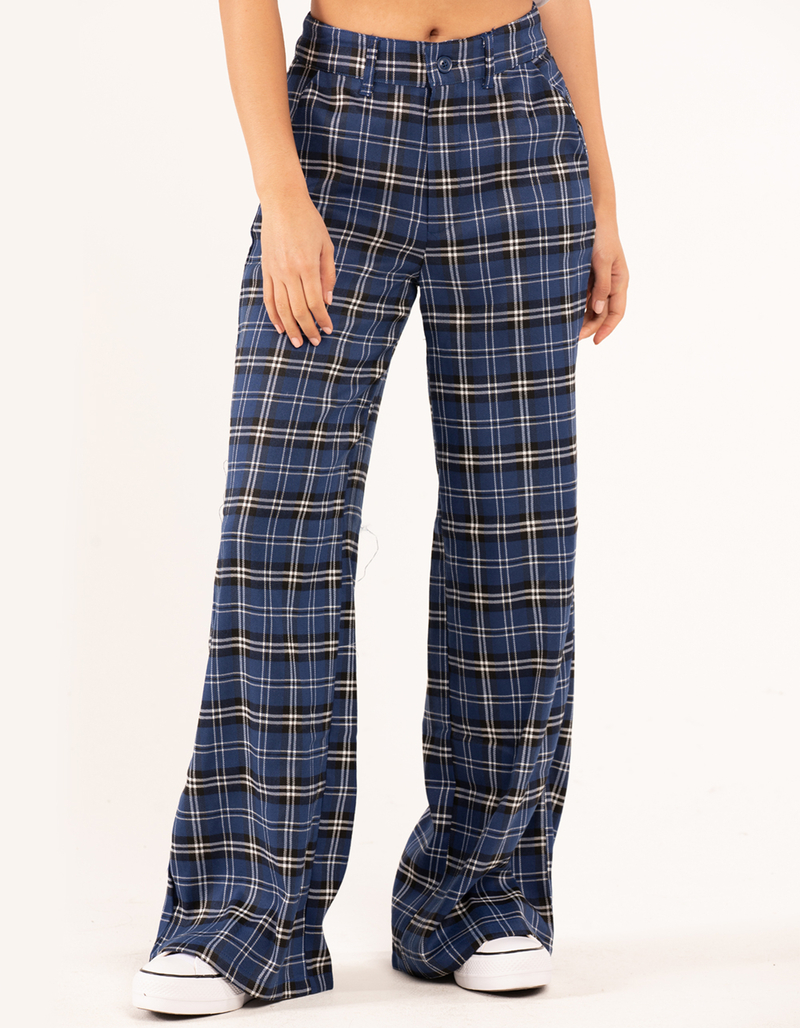 RSQ Womens Wide Leg Plaid Pants image number 1