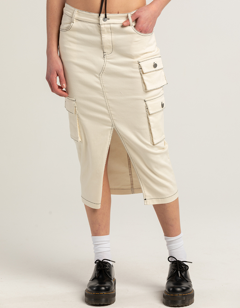 LE LIS Womens Midi Skirt With Pockets image number 1