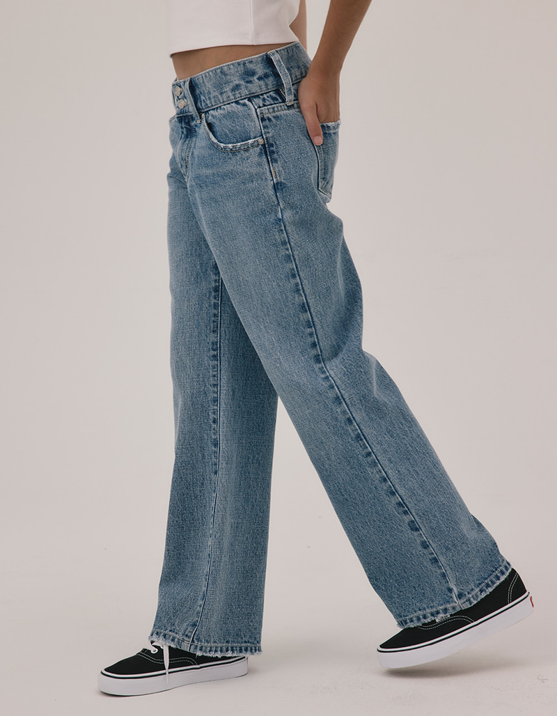 RSQ Double Button Girls Wide Leg Jeans image number 2