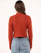 RSQ Womens Mock Neck Ribbed Drop Shoulder Sweater image number 3