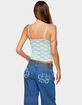 EDIKTED Eira Sheer Lace Tank Top image number 3