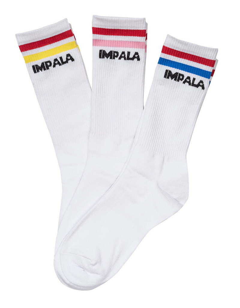 IMPALA ROLLERSKATES 3 Pack Stripe Womens Socks image number 0