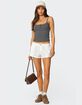 EDIKTED Striped Henley Tank Top image number 2