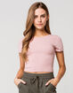 BOZZOLO Crew Neck Womens Pink Tee image number 1