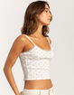 FULL TILT Floral Print Rib Womens Cami image number 3