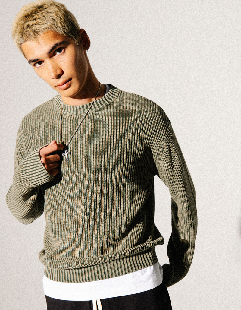 RSQ Mens Washed Crewneck Sweater image number 0