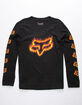 FOX Flame Head Black Boys T-Shirt image number 1