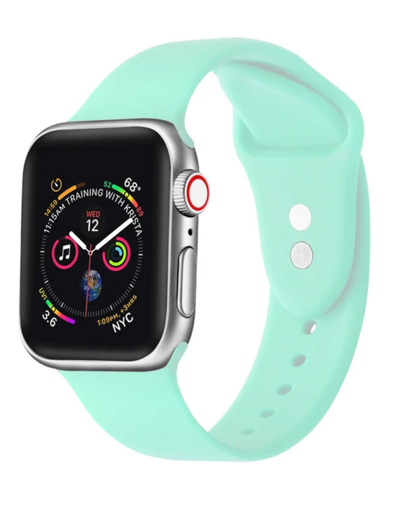 POSH TECH 42mm Silicone Sport Mint Apple Watch Wristband image number 0