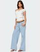 EDIKTED Stassie Studded Low Rise Jeans image number 3