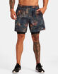 RVCA Yogger Train 2-in-1 Mens 17" Elastic Workout Shorts image number 1