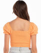 RSQ Womens Eyelet Keyhole Puff Sleeve Top image number 5