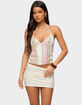EDIKTED Raquel Sequin Striped Halter Top image number 1
