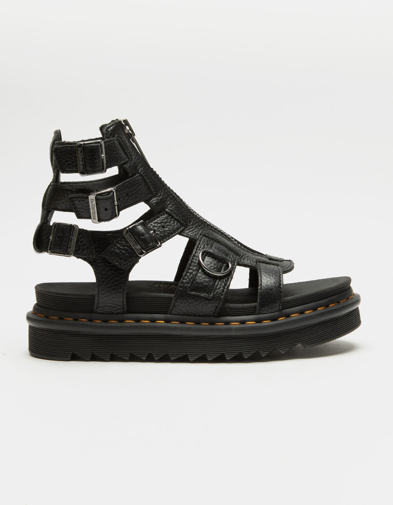 DR. MARTENS Olson Zipped Leather Strap Womens Sandals image number 1