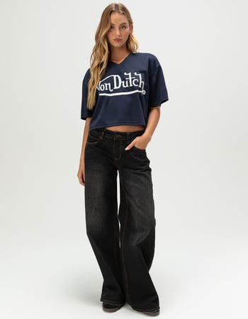 VON DUTCH Womens Crop Boxy Jersey  Alternative Image