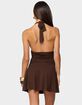 EDIKTED Rafaella Ruched Halter Mini Dress image number 3
