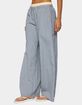 EDIKTED Indya Contrast Plaid Wide Leg Pants image number 2