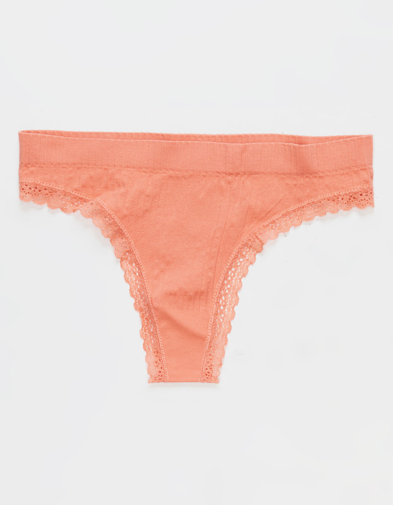 FULL TILT Seamless Rib Thong image number 0