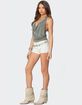 EDIKTED Dinah Denim Micro Shorts image number 4