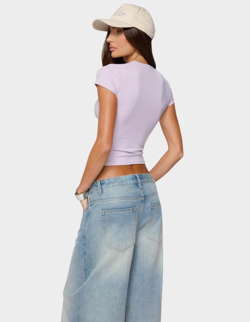 EDIKTED Tay Short Sleeve Top image number 2