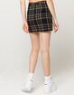 SKY AND SPARROW Plaid Porkchop Pocket Womens Mini Skirt image number 5