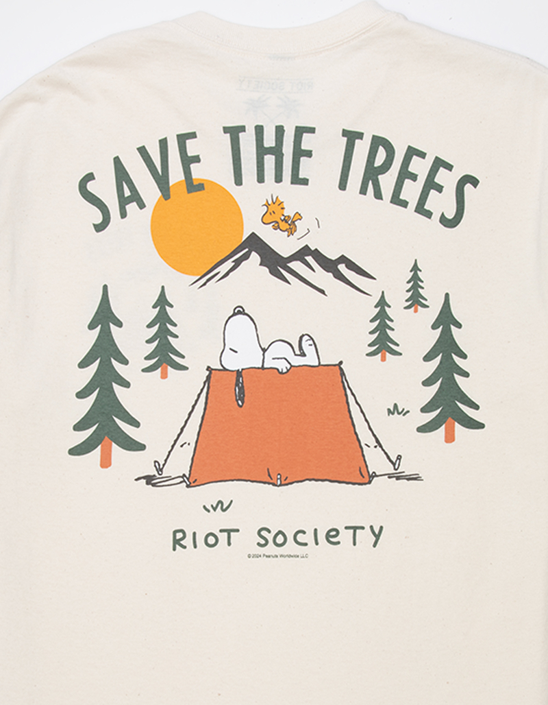 RIOT SOCIETY x Peanuts Save The Trees Mens Tee image number 2