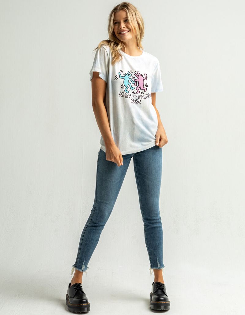 KEITH HARING Dogs Tie Dye Womens Tee image number 3