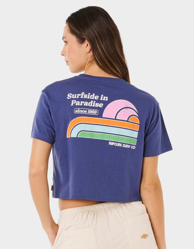 RIP CURL Surf Side Womens Crop Tee image number 0