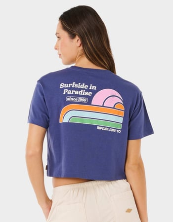 RIP CURL Surf Side Womens Crop Tee Primary Image