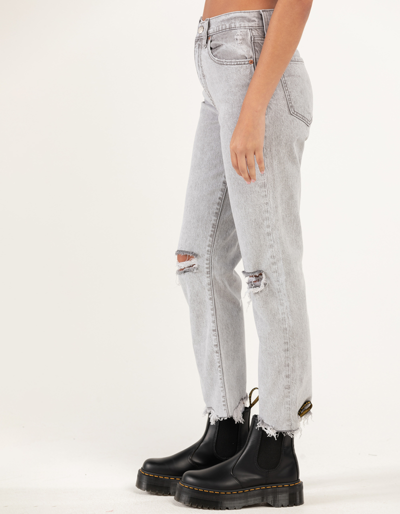 DAZE DENIM Womens High Rise Straight Up Jeans image number 2