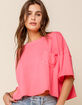 FREE PEOPLE Honey Womens Pink Tee image number 1