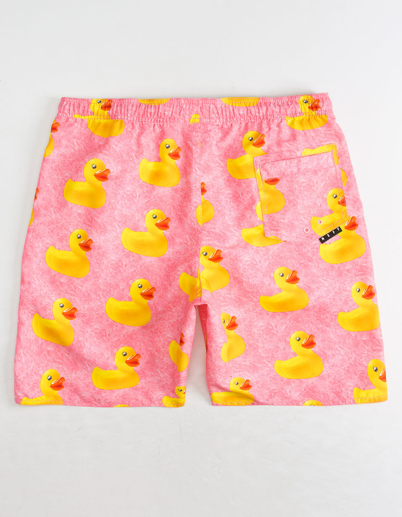 NEFF Ducky Hot Pink Mens Hot Tub Volley Shorts image number 1