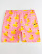 NEFF Ducky Hot Pink Mens Hot Tub Volley Shorts image number 2