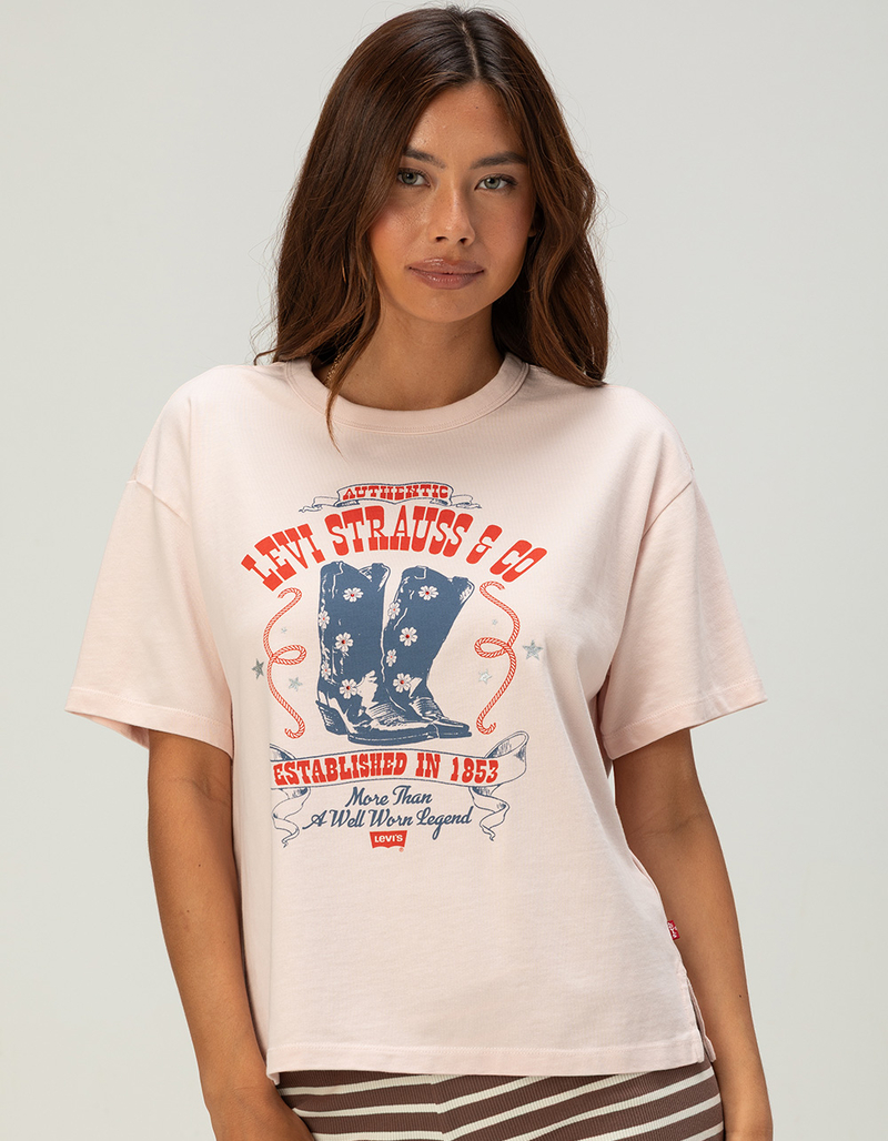 LEVI'S Premium Poster Daisy Boots Womens Relaxed Vintage Tee image number 0