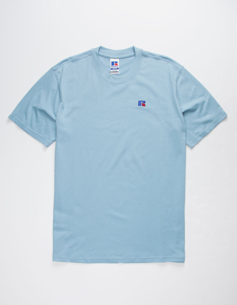 RUSSELL ATHLETIC Baseliner Light Blue Mens T-Shirt image number 0