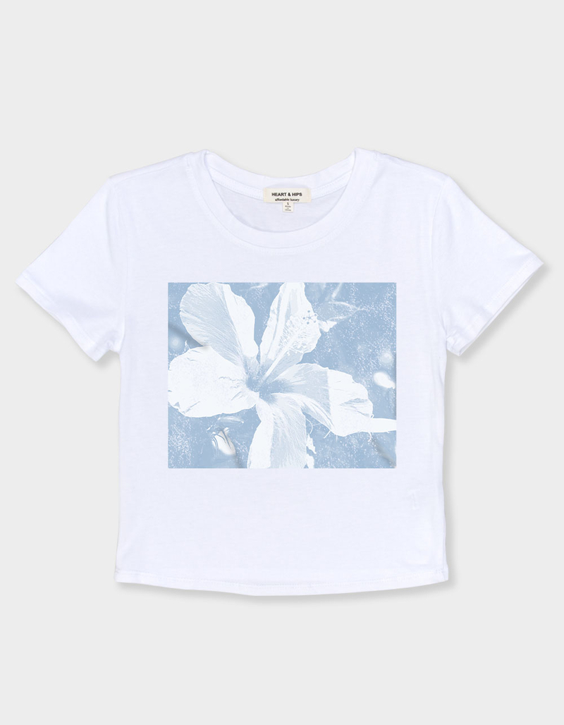 HIBISCUS Photo Womens Baby Tee image number 1
