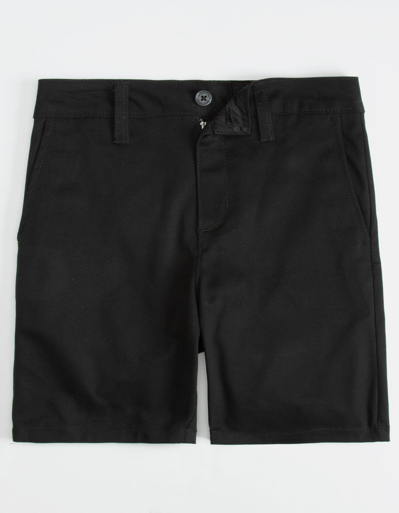 BLUE CROWN Black Boys Chino Shorts image number 0